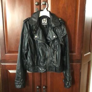 MEDIUM Wet Seal Black Leather Jacket